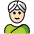 Person Wearing Turban Light Skin Tone Emoji from OpenMoji Set