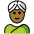 Person Wearing Turban Medium Dark Skin Tone Emoji from OpenMoji Set