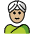 Person Wearing Turban Medium Light Skin Tone Emoji from OpenMoji Set