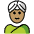 Person Wearing Turban Medium Skin Tone Emoji from OpenMoji Set