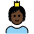 Person With Crown Dark Skin Tone Emoji from OpenMoji Set