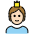 Person With Crown Light Skin Tone Emoji from OpenMoji Set