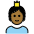 Person With Crown Medium Dark Skin Tone Emoji from OpenMoji Set