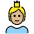 Person With Crown Medium Light Skin Tone Emoji from OpenMoji Set