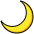 Crescent Moon Emoji from OpenMoji Set