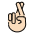 Crossed Fingers Light Skin Tone Emoji from OpenMoji Set