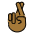 Crossed Fingers Medium Dark Skin Tone Emoji from OpenMoji Set