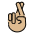 Crossed Fingers Medium Light Skin Tone Emoji from OpenMoji Set