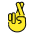 Crossed Fingers Emoji from OpenMoji Set