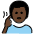 Deaf Man Dark Skin Tone Emoji from OpenMoji Set