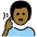 Deaf Man Medium Dark Skin Tone Emoji from OpenMoji Set