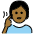 Deaf Person Medium Dark Skin Tone Emoji from OpenMoji Set