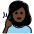 Deaf Woman Dark Skin Tone Emoji from OpenMoji Set