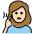 Deaf Woman Light Skin Tone Emoji from OpenMoji Set
