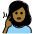 Deaf Woman Medium Dark Skin Tone Emoji from OpenMoji Set