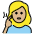 Deaf Woman Medium Light Skin Tone Emoji from OpenMoji Set