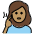 Deaf Woman Medium Skin Tone Emoji from OpenMoji Set