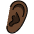 Ear Dark Skin Tone Emoji from OpenMoji Set