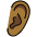 Ear Medium Dark Skin Tone Emoji from OpenMoji Set