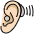 Ear With Hearing Aid Light Skin Tone Emoji from OpenMoji Set