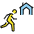 Evacuate To Shelter Emoji from OpenMoji Set