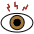 Eye Pain Emoji from OpenMoji Set