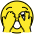 Face With Peeking Eye Emoji from OpenMoji Set