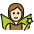 Fairy Light Skin Tone Emoji from OpenMoji Set