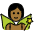 Fairy Medium Dark Skin Tone Emoji from OpenMoji Set