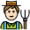 Farmer Light Skin Tone Emoji from OpenMoji Set