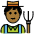 Farmer Medium Dark Skin Tone Emoji from OpenMoji Set