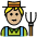 Farmer Medium Light Skin Tone Emoji from OpenMoji Set