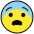 Fearful Face Emoji from OpenMoji Set