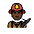 Firefighter Dark Skin Tone Emoji from OpenMoji Set