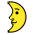 First Quarter Moon Face Emoji from OpenMoji Set