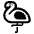 Flamingo High Contrast Emoji from Fluent Emoji High Contrast Set