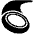 Flying Disc High Contrast Emoji from Fluent Emoji High Contrast Set