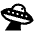 Flying Saucer High Contrast Emoji from Fluent Emoji High Contrast Set