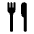 Fork And Knife High Contrast Emoji from Fluent Emoji High Contrast Set