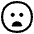 Frowning Face With Open Mouth High Contrast Emoji from Fluent Emoji High Contrast Set