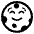 Full Moon Face High Contrast Emoji from Fluent Emoji High Contrast Set