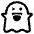 Ghost High Contrast Emoji from Fluent Emoji High Contrast Set