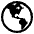 Globe Showing Americas High Contrast Emoji from Fluent Emoji High Contrast Set