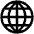 Globe With Meridians High Contrast Emoji from Fluent Emoji High Contrast Set