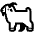 Goat High Contrast Emoji from Fluent Emoji High Contrast Set