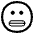 Grimacing Face High Contrast Emoji from Fluent Emoji High Contrast Set