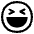 Grinning Squinting Face High Contrast Emoji from Fluent Emoji High Contrast Set