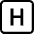 H Square Icon from Bootstrap Set