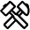 Hammer And Pick High Contrast Emoji from Fluent Emoji High Contrast Set