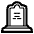 Headstone High Contrast Emoji from Fluent Emoji High Contrast Set